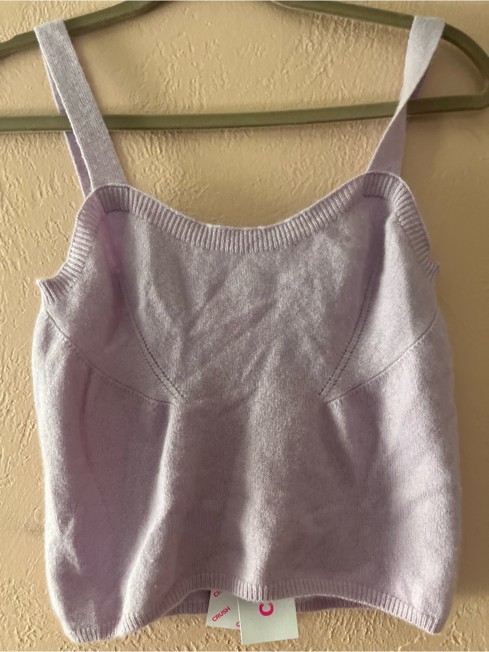 Crush . crop top lavender 100% cashmere